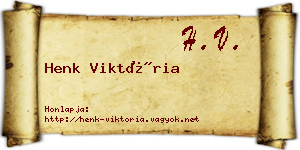 Henk Viktória névjegykártya
